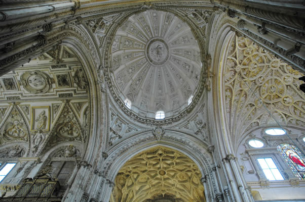 Dome over chancel in Cordoba Cathedral (Mezquita)