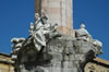 Detail St Raphael column - allegorical figures
