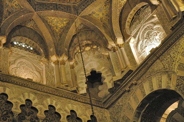 Octogonal dome above mihrab of Cordoba mosque