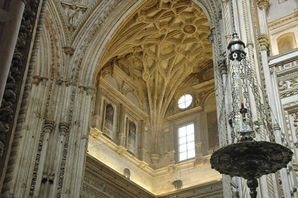 North transept ceiling of cathedral - Cordoba Spain