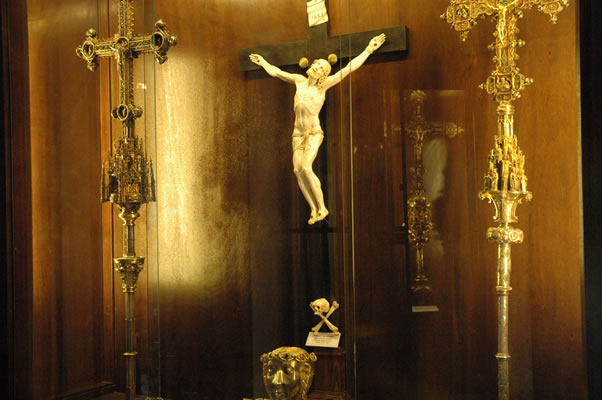 Baroque ivory crucifix in Cathedral of Cordoba Spain