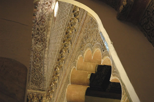 Mudejar arabesque in Royal Chapel of Cordoba Mosque-Cathedral (Mezquita)